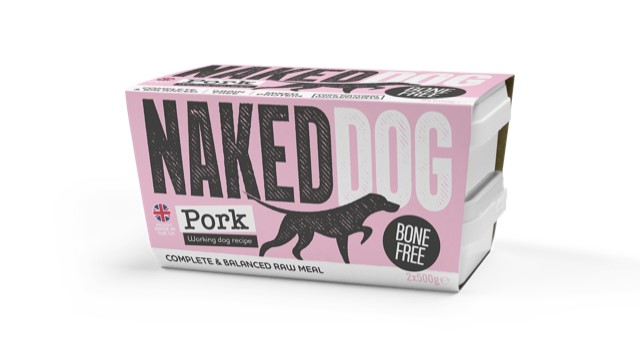 NAKEDDOG Original Bone Free Pork 2x500g Raw Working Dog Food
