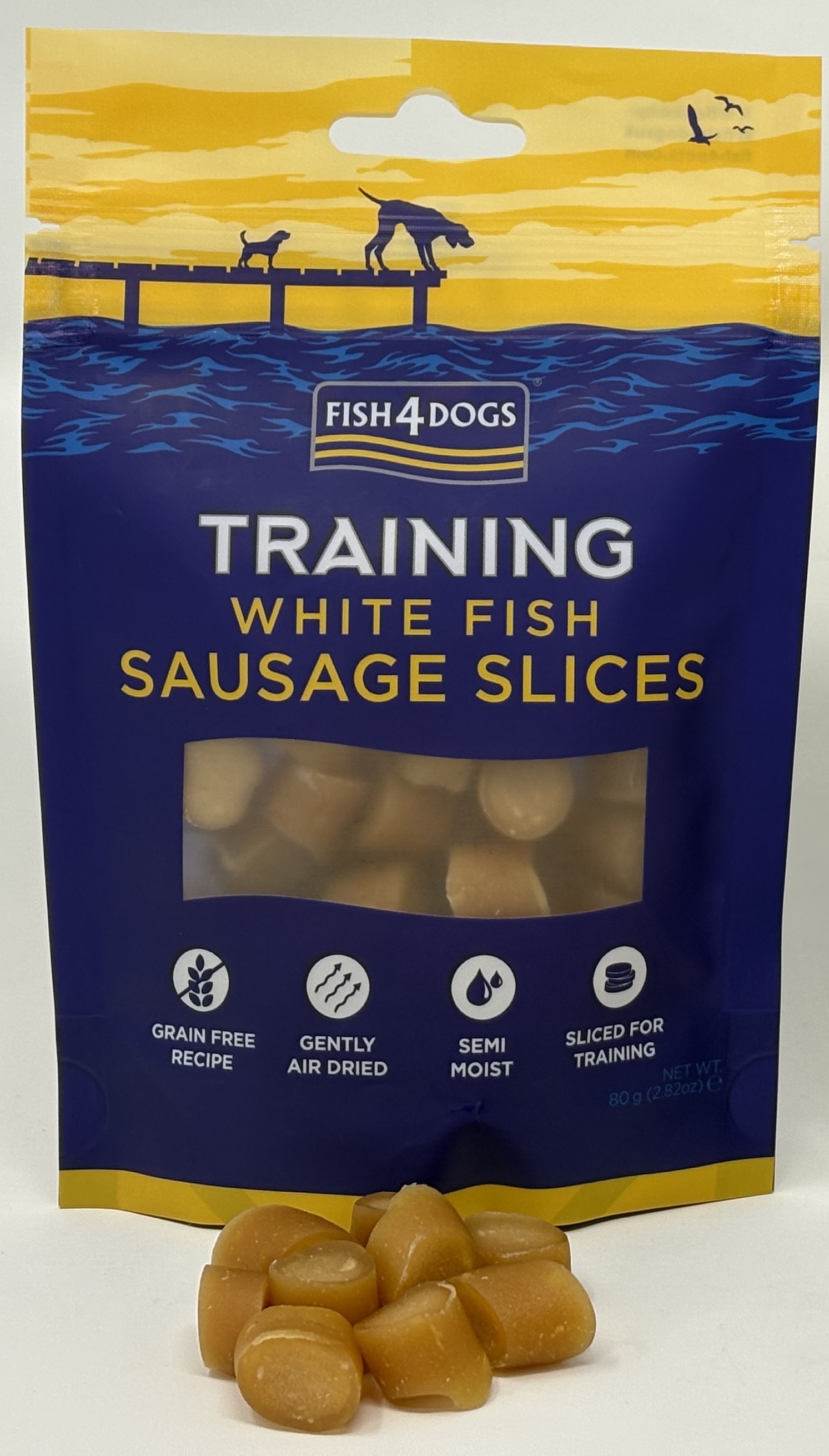 Fish4Dogs Training Fish Sausages Slices 80g