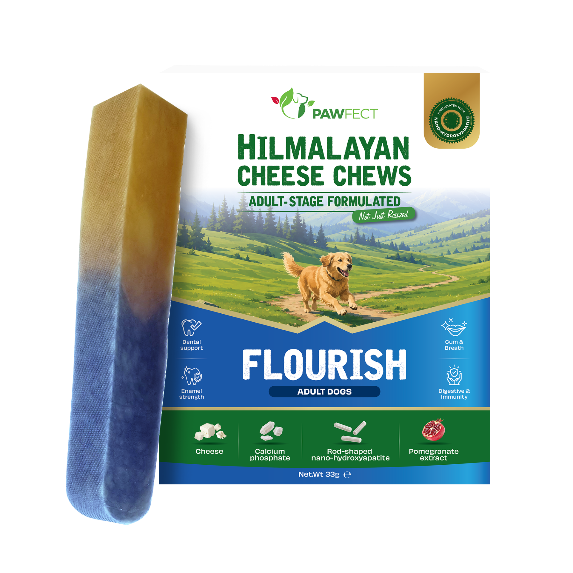 Pawfect Himalayan Cheese Flourish Chew for Adult Dogs (3x100g)