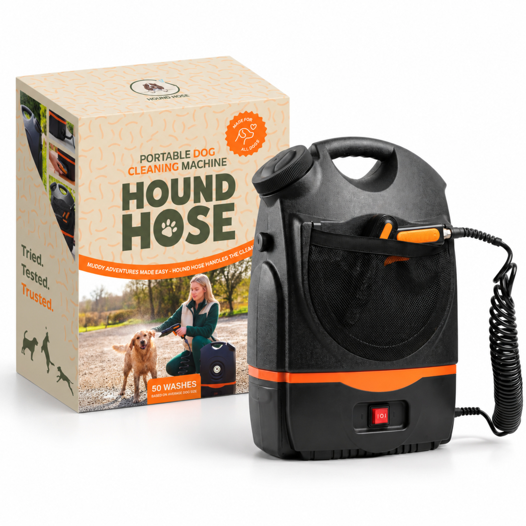 Hound Hose - 17L Portable Dog Washer
