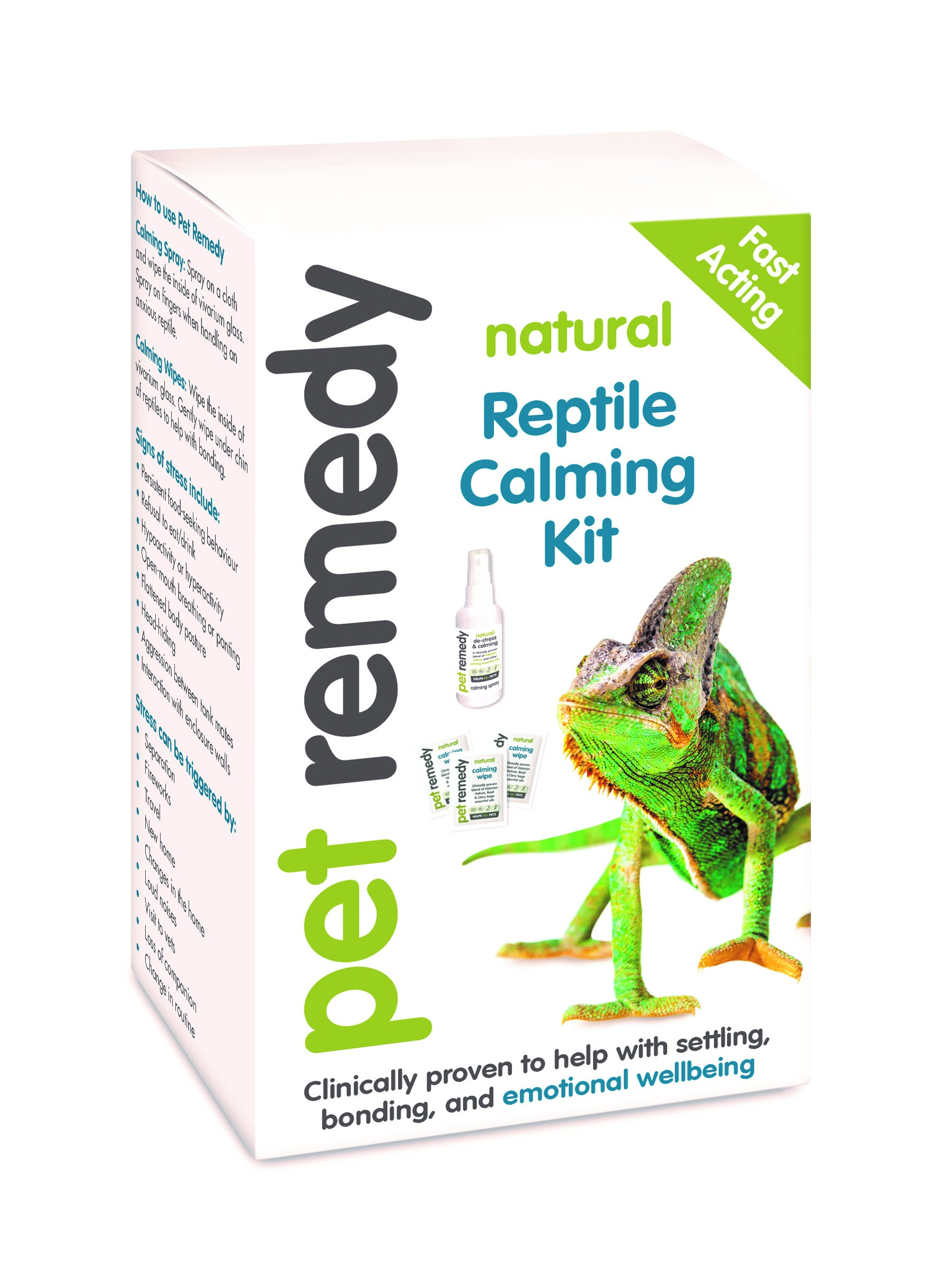 Pet Remedy fast acting Reptile calming and emotional wellbeing kit