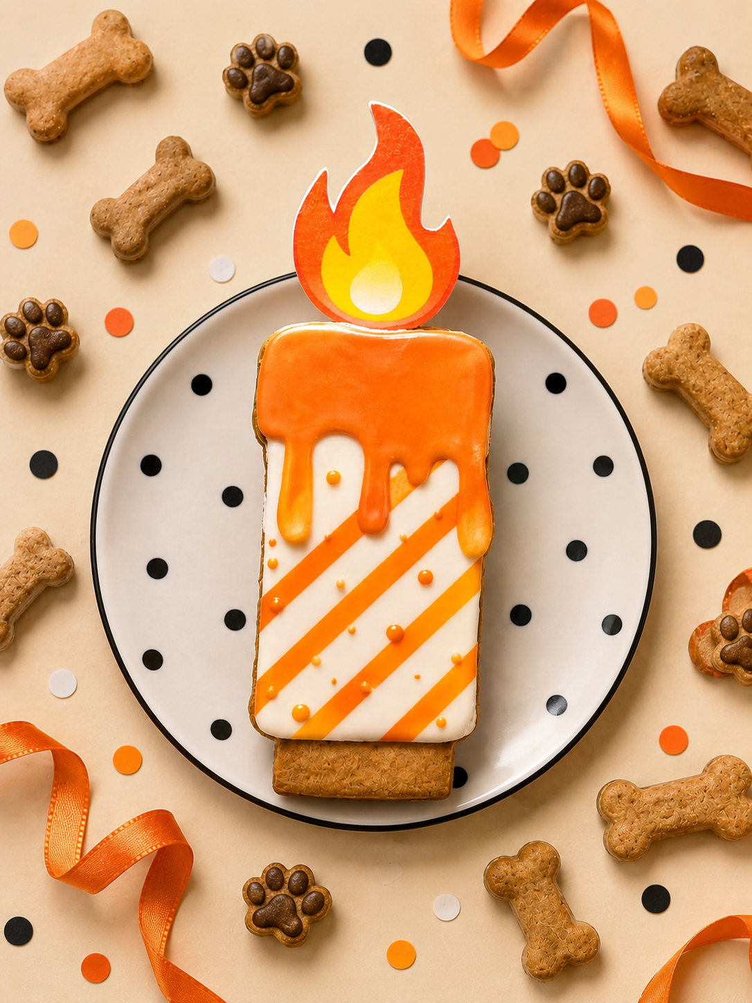 Scoff Paper Light & Bite candle – Lightable and edible dog candle 