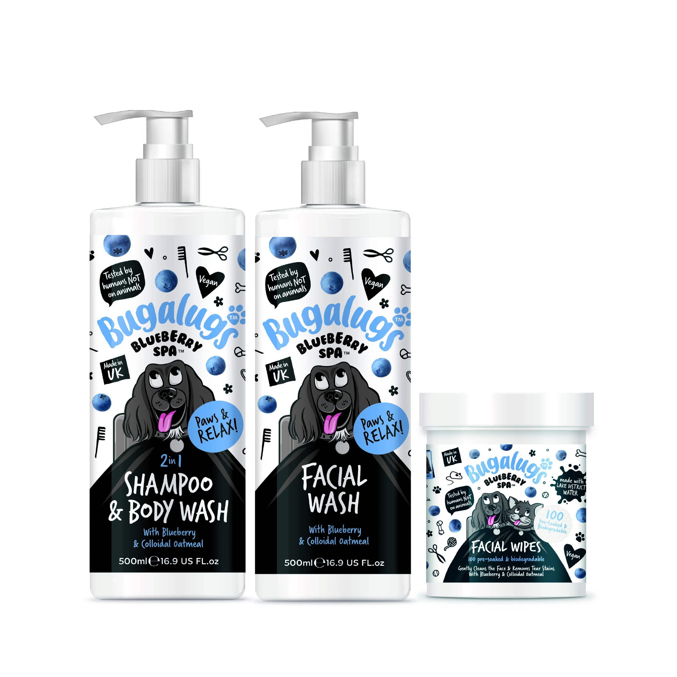Bugalugs Blueberry Spa Pet Grooming Range