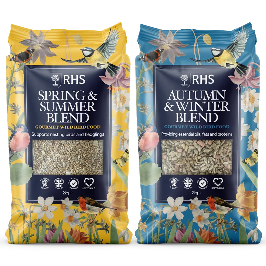 HARVEST SET TO LAUNCH THREE NEW WILD BIRD FOOD RANGES AT SEPTEMBER TRADE SHOWS IN COLLABORATION WITH RSPB AND RHS.