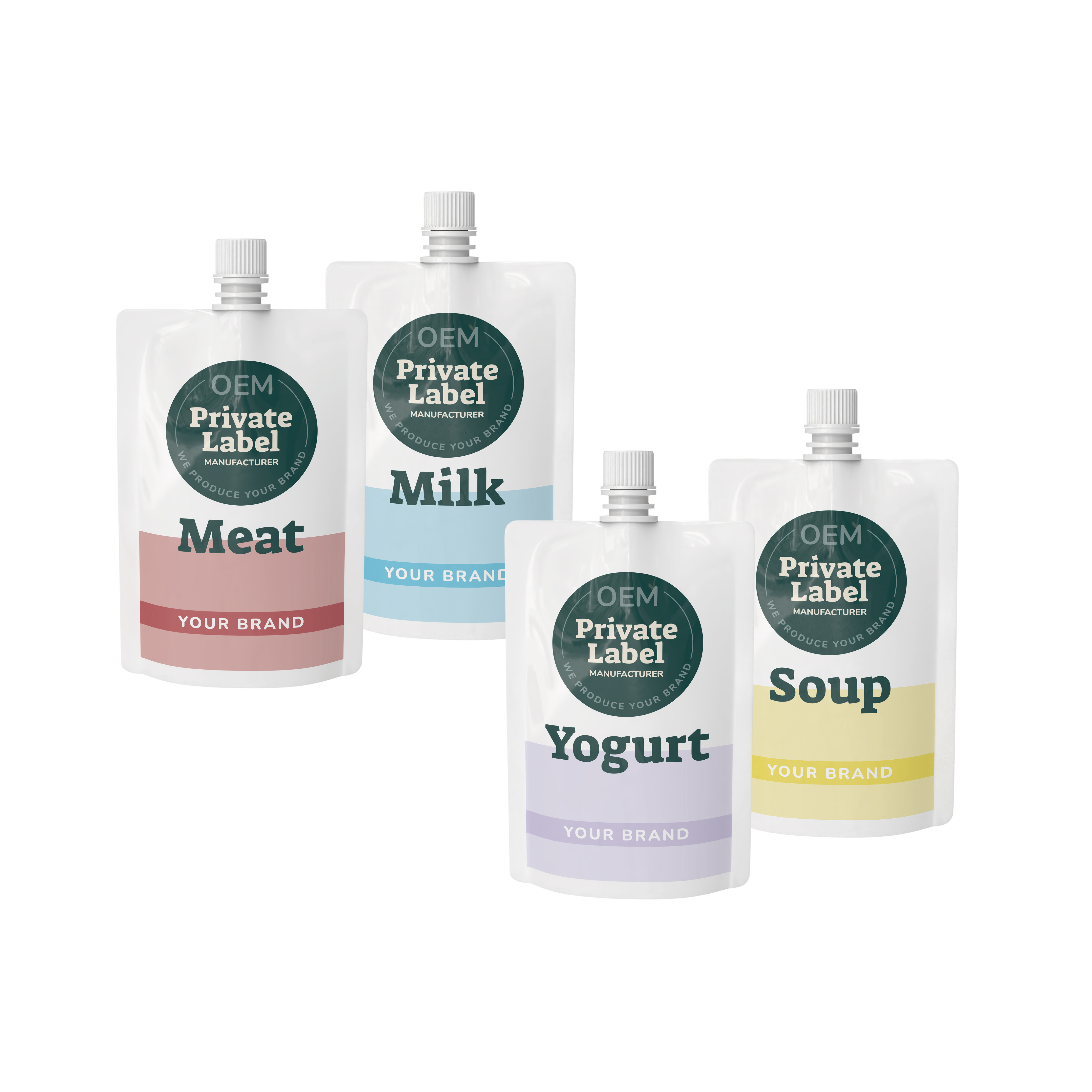 Creamy Snacks in Spouted Pouches (Private Label)