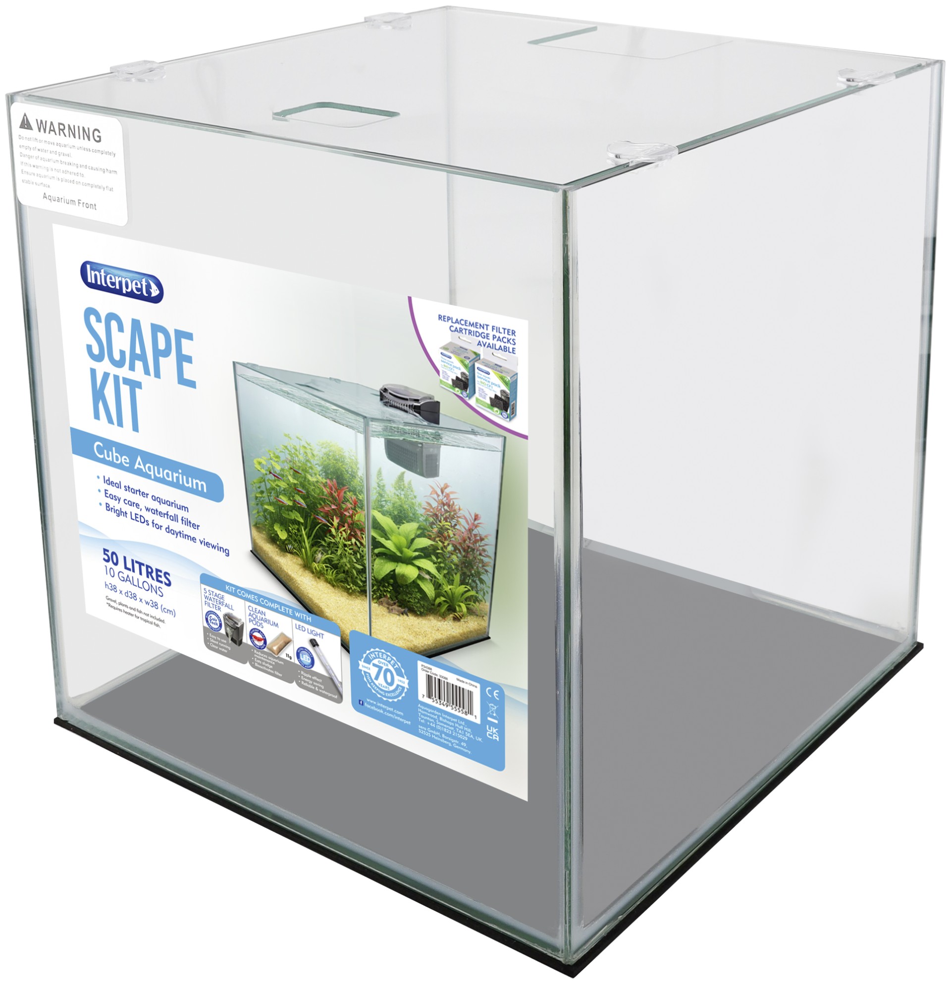 Interpet Scape Kit Cube Aquariums 19, 32 ,50 Litres