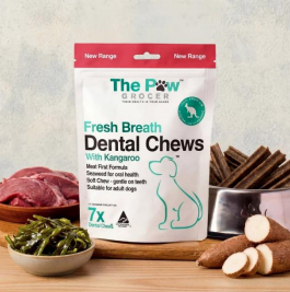The Paw Grocer- Fresh Breath Dental Chews with Kangaroo