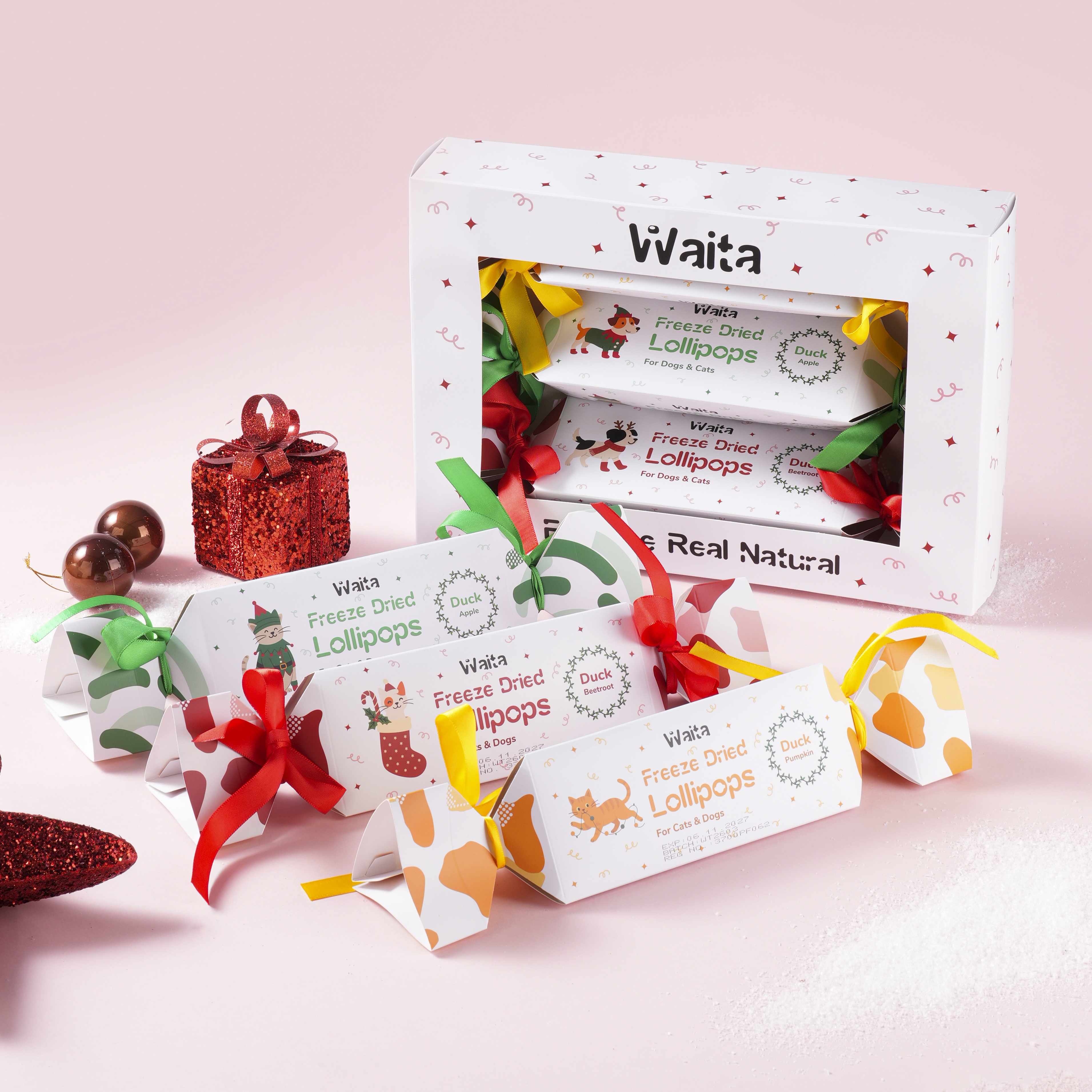 100% Natural Freeze Dried Christmas Crackers for Dogs & Cats