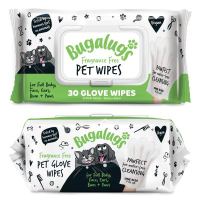 Bugalugs Fragrance Free Glove Pet Wipes