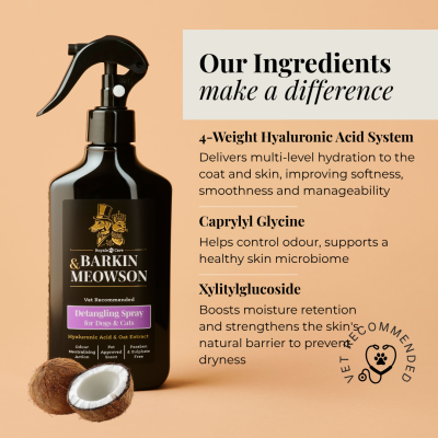 Barkin & Meowson Detangling Spray for Dogs & Cats