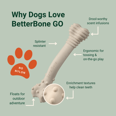 BetterBone GO Plant-Based Dog Chew Toy